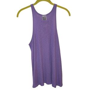 Free People Womens Ribbed Lavender Racerback Tank Top Size M FLAW